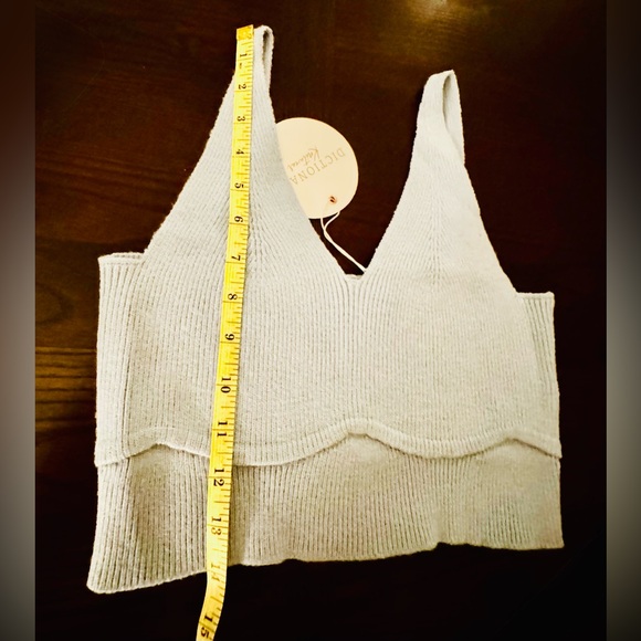 Dictionary Knitwear crop top size L casual Boho retro festival Y2K preppy NWT - Picture 9 of 12
